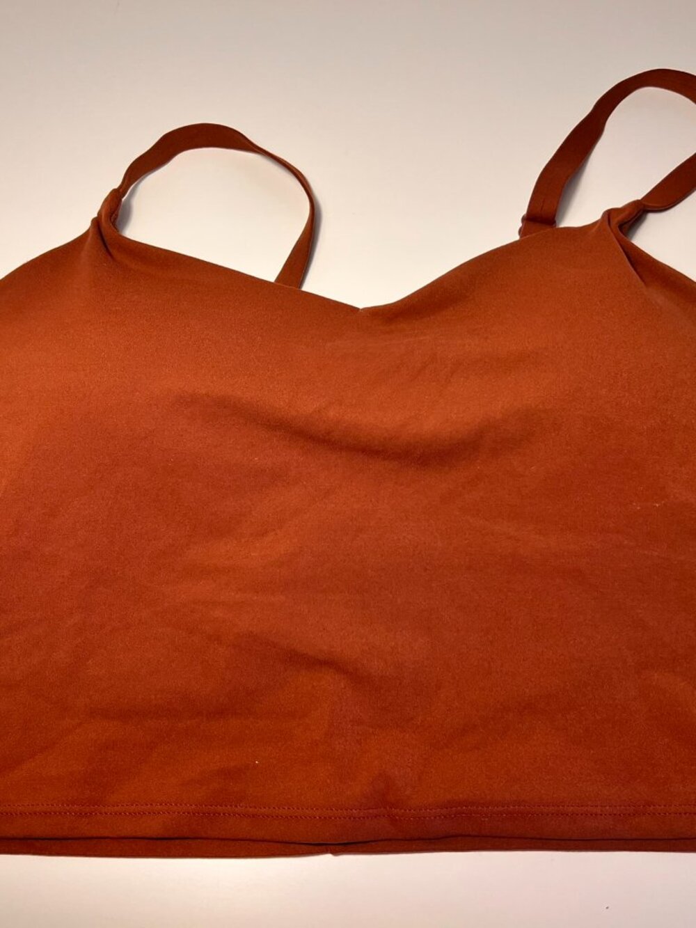 Like New - 2X Athleta Rust Orange Cropped Tank Built in Padded Bra